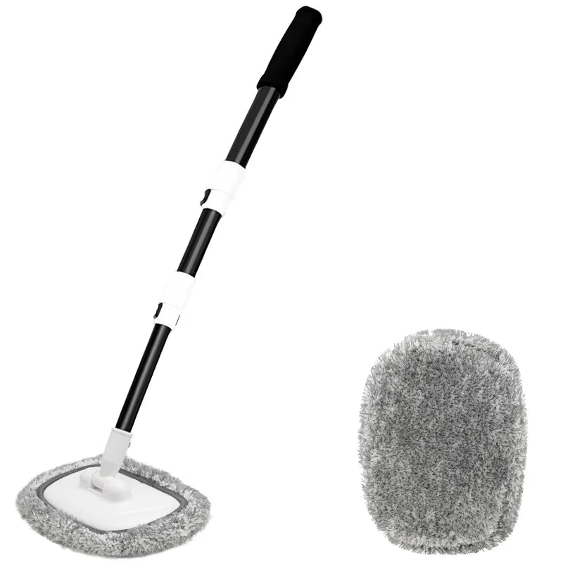 Car Wash Brush Car Cleaning Brush Telescoping Long Handle Mop Soft Hair Chenille Broom Universal Window Wash Auto Accessories