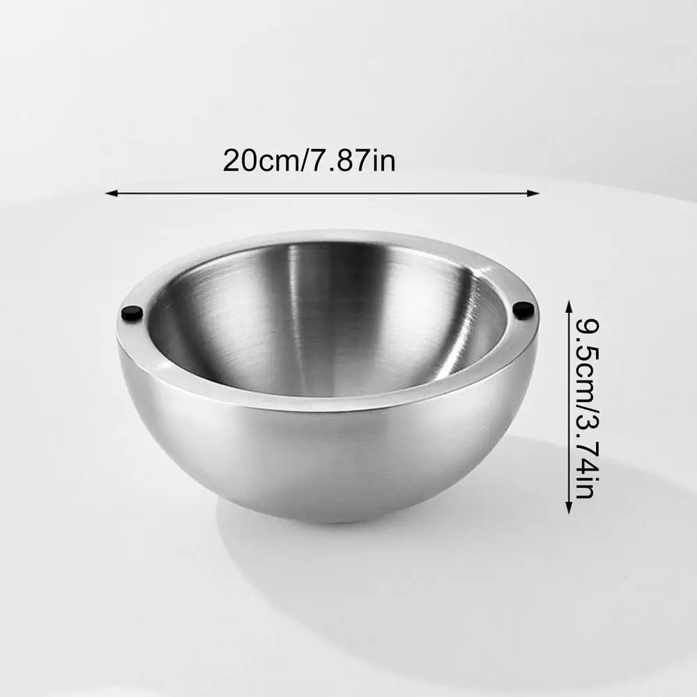 Chilled Serving Bowl Double walled stainless steel thick insulated bowl Insulated Dip Chiller Bowl for Sauces Guacamole Salad
