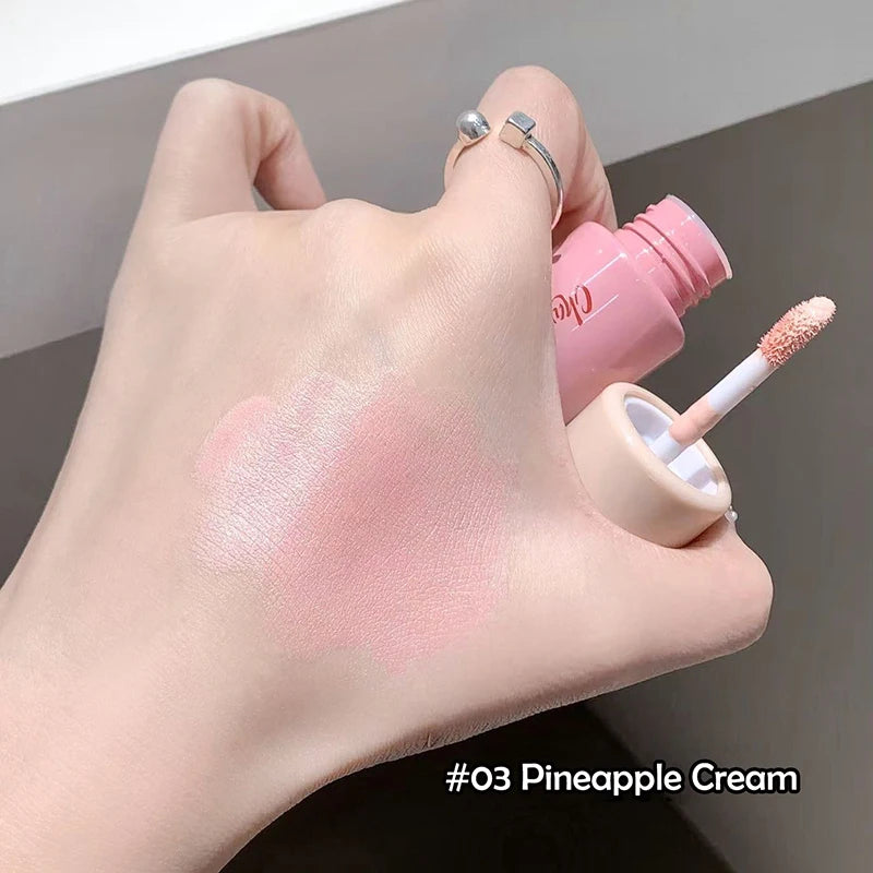 Liquid Blush Contouring Korean Makeup Smoothly Brighten Face Waterproof Natural Nude Peach Pink Rubores Rouge Woman Cute Makeup