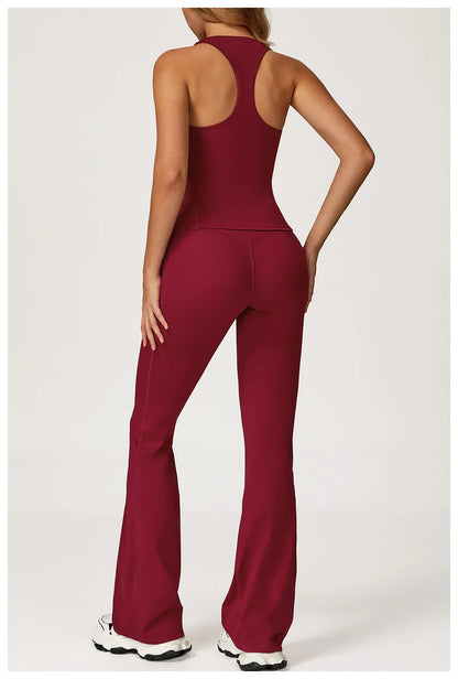 Yoga Set 2 Pieces Workout Outfits Women Clothes Fitness Sportswear Gym Tracksuit High Waist Leggings Sports Bra Athletic Wear