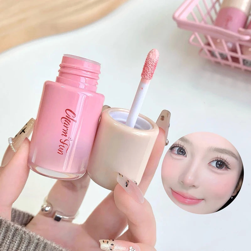 Liquid Blush Contouring Korean Makeup Smoothly Brighten Face Waterproof Natural Nude Peach Pink Rubores Rouge Woman Cute Makeup