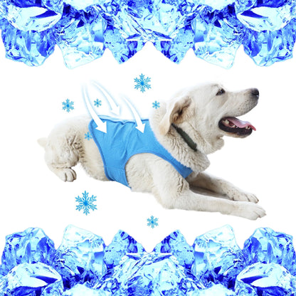 Pet Cooling Vest for Dogs & Cats - Summer Cooling Jacket with Ice Gel Pads, Breathable Heat Relief Gear for Hot Weather