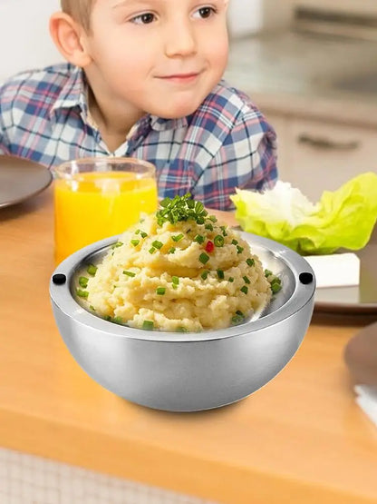 Chilled Serving Bowl Double walled stainless steel thick insulated bowl Insulated Dip Chiller Bowl for Sauces Guacamole Salad