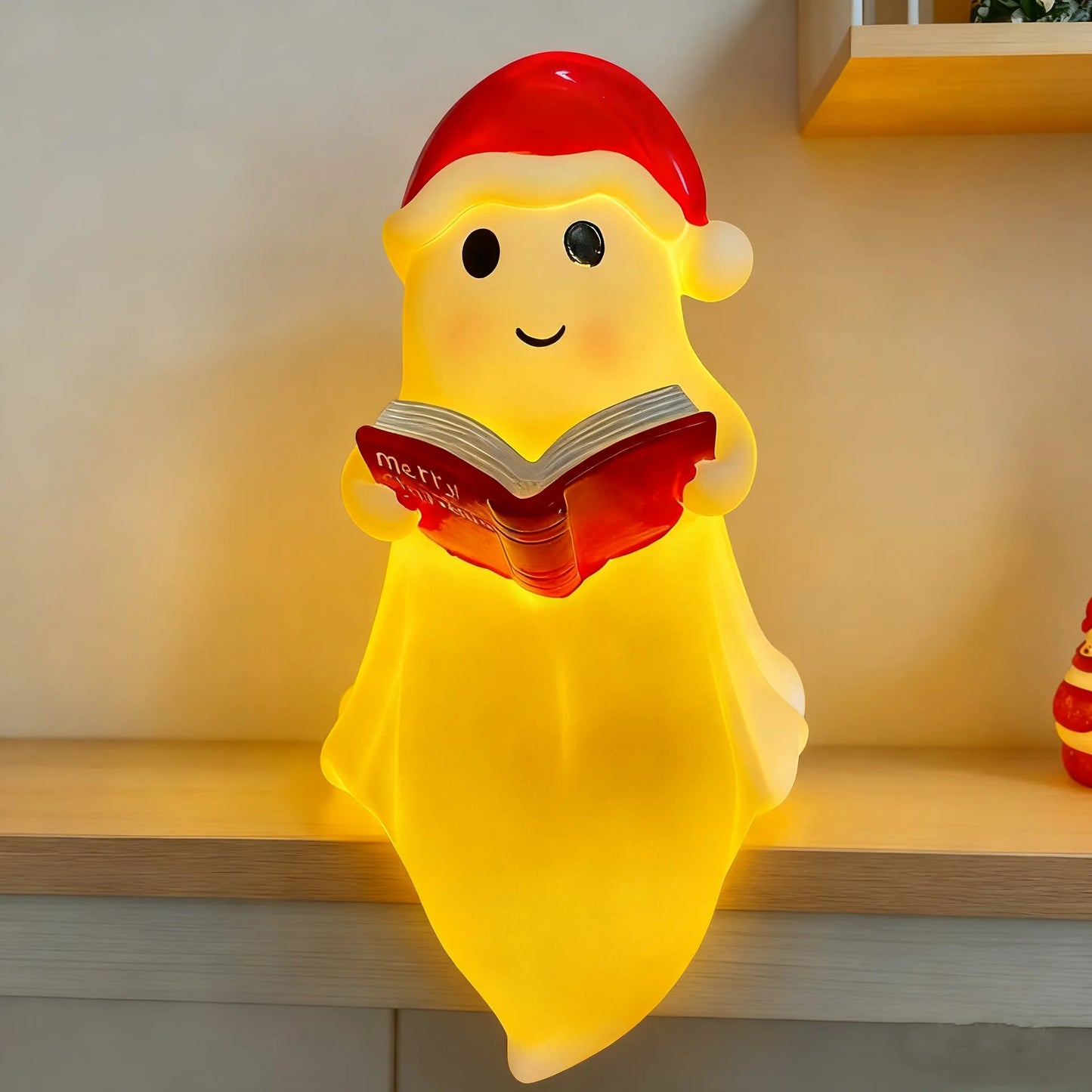 New Cute Ghost Reading Book Lamp Cute Ghost Reading Light LED Halloween Craft Ornament Gift