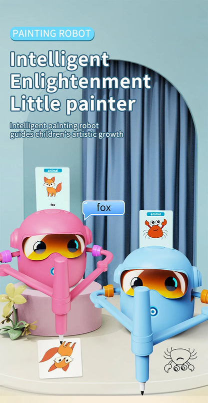 2026 new Educational Drawing Robot For Kids Interactive Learning For Early Childhood Enlightenment Christmas Gift