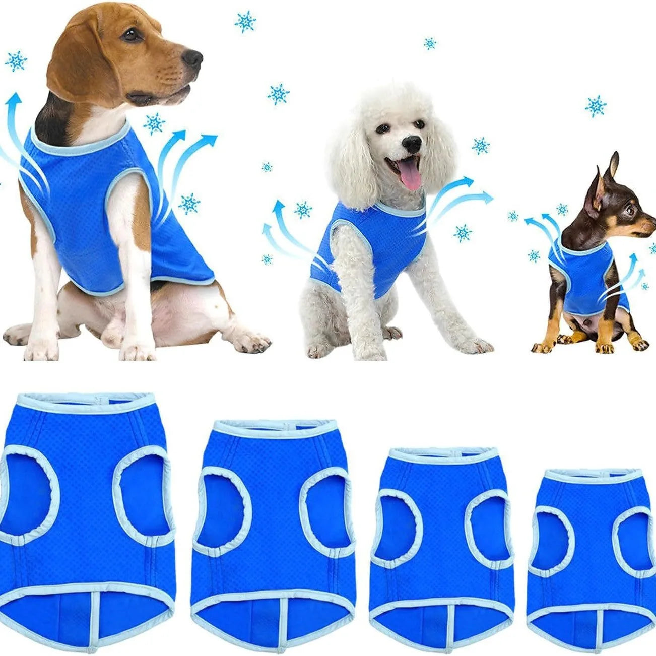 Pet Cooling Vest for Dogs & Cats - Summer Cooling Jacket with Ice Gel Pads, Breathable Heat Relief Gear for Hot Weather