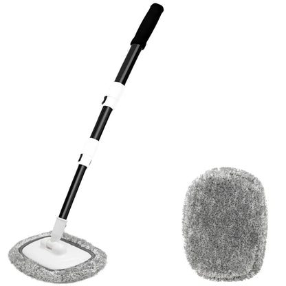 Car Wash Brush Car Cleaning Brush Telescoping Long Handle Mop Soft Hair Chenille Broom Universal Window Wash Auto Accessories
