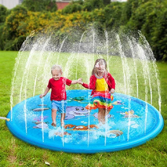 Summer Outdoor Garden Lawn Sea Animal Inflatable Cold Water Spray Kids Sprinkler Interactive Play Game Pad Mat Tub Bath Toys