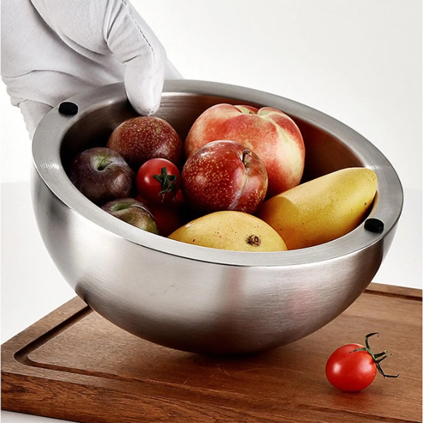 Chilled Serving Bowl Double walled stainless steel thick insulated bowl Insulated Dip Chiller Bowl for Sauces Guacamole Salad