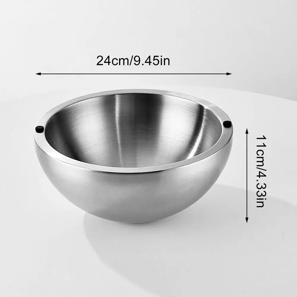 Chilled Serving Bowl Double walled stainless steel thick insulated bowl Insulated Dip Chiller Bowl for Sauces Guacamole Salad