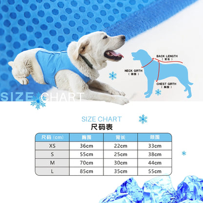 Pet Cooling Vest for Dogs & Cats - Summer Cooling Jacket with Ice Gel Pads, Breathable Heat Relief Gear for Hot Weather