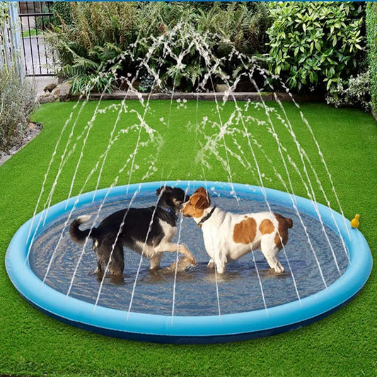 Summer Pet Swimming Pool Inflatable Water Sprinkler Pad Play Cooling Mat Outdoor Interactive Fountain Toy for Dogs