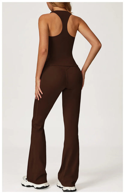 Yoga Set 2 Pieces Workout Outfits Women Clothes Fitness Sportswear Gym Tracksuit High Waist Leggings Sports Bra Athletic Wear