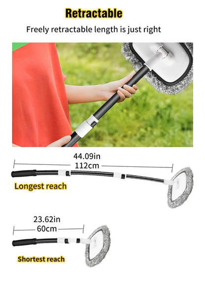 Car Wash Brush Car Cleaning Brush Telescoping Long Handle Mop Soft Hair Chenille Broom Universal Window Wash Auto Accessories