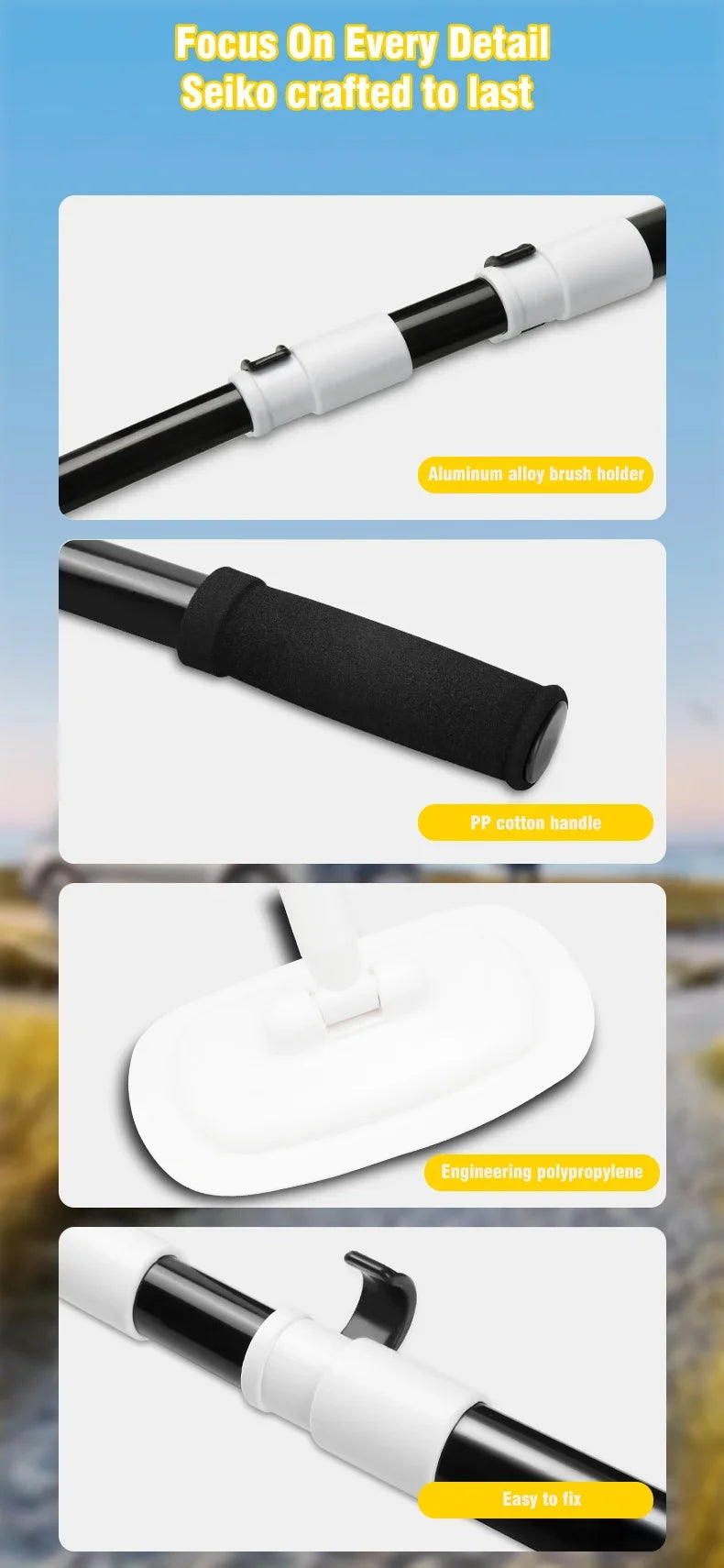 Car Wash Brush Car Cleaning Brush Telescoping Long Handle Mop Soft Hair Chenille Broom Universal Window Wash Auto Accessories