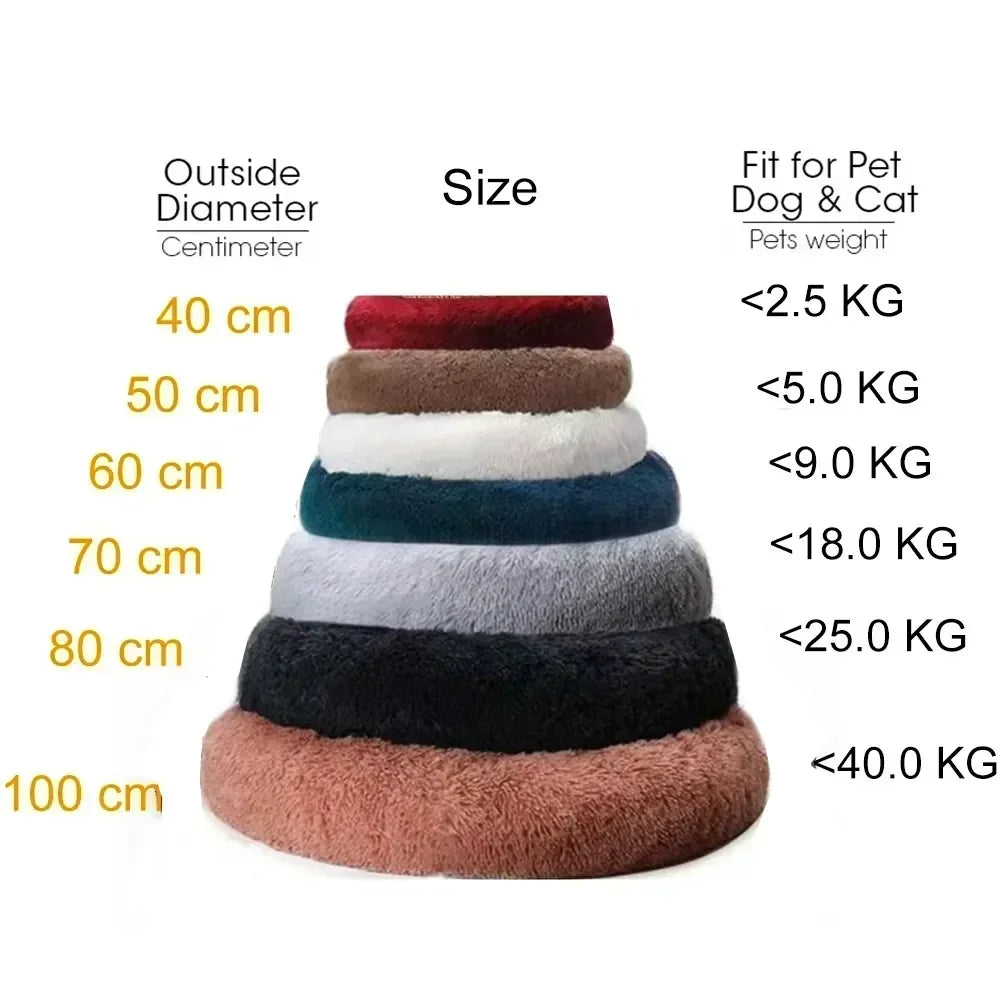 Super Soft Dog Bed Plush Cat Mat Dog Beds For Large Dogs Bed Labradors House Round Cushion Pet Product Accessories