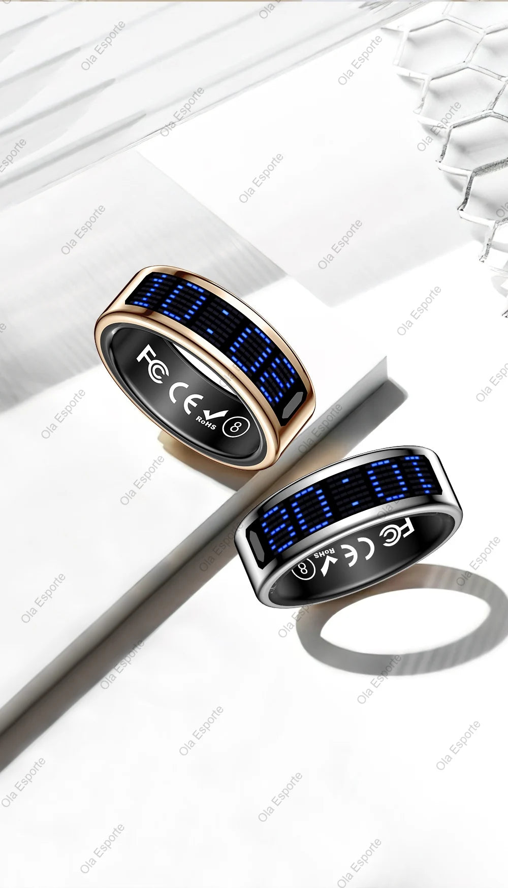 Call ID Reminder Smart Ring Heart Rate Blood Pressure Monitor Men Women Smartring 5ATM Waterproof Health Multi Sports Ring 2026